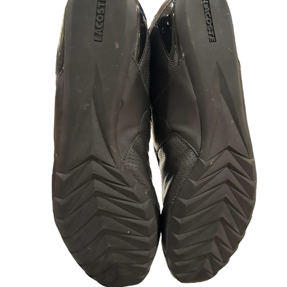 New Mens Lacoste Swerve size 16 Black Leather Driving Shoes - Picture 3 of 5